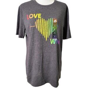 AMERICAN DREAM TEAM NETWORK Charcoal Gray Graphic T Shirt - Unisex M